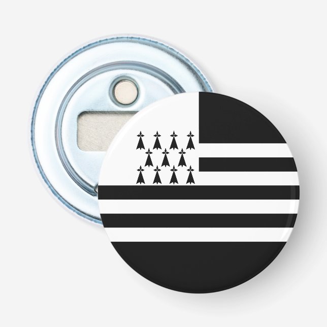 Patriotic Brittany Flag Bottle Opener (Front)