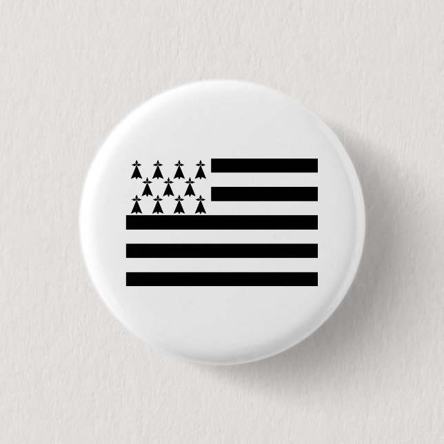 Patriotic Brittany Flag Button (Front)