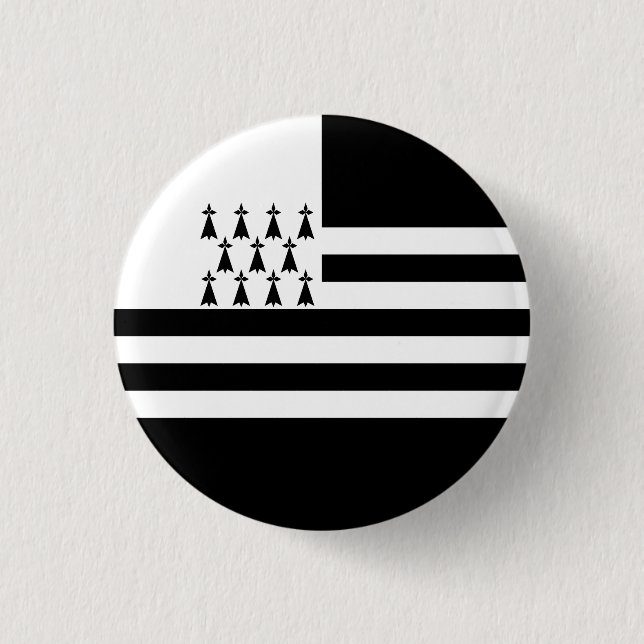 Patriotic Brittany Flag Button (Front)