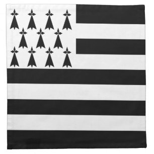 Patriotic Brittany Flag Cloth Napkin