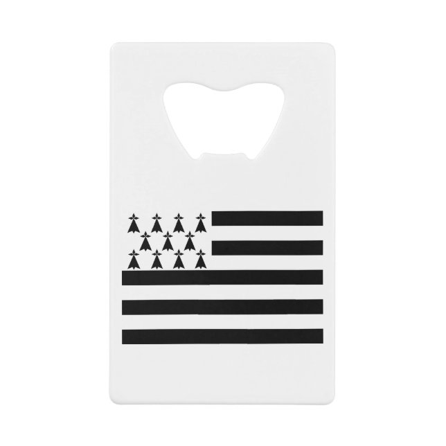 Patriotic Brittany Flag Credit Card Bottle Opener (Front)