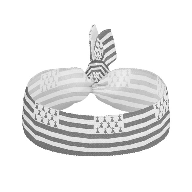 Patriotic Brittany Flag Elastic Hair Tie (Front)
