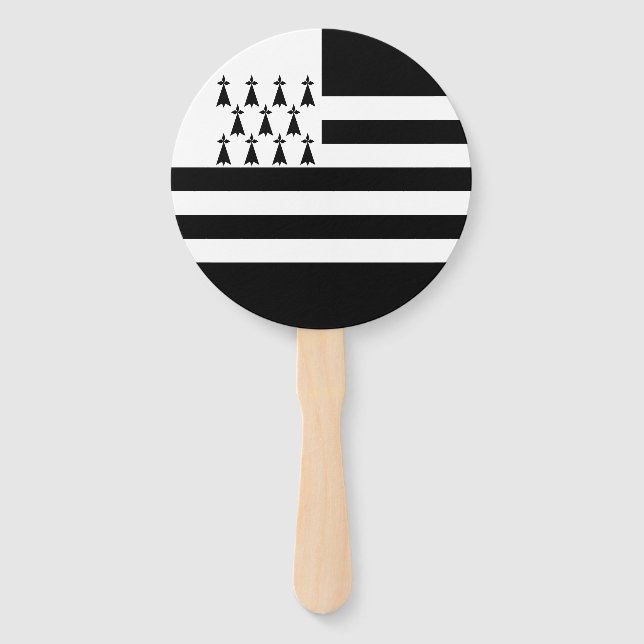 Patriotic Brittany Flag Hand Fan (Front)