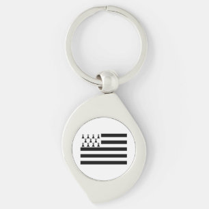 Patriotic Brittany Flag Keychain