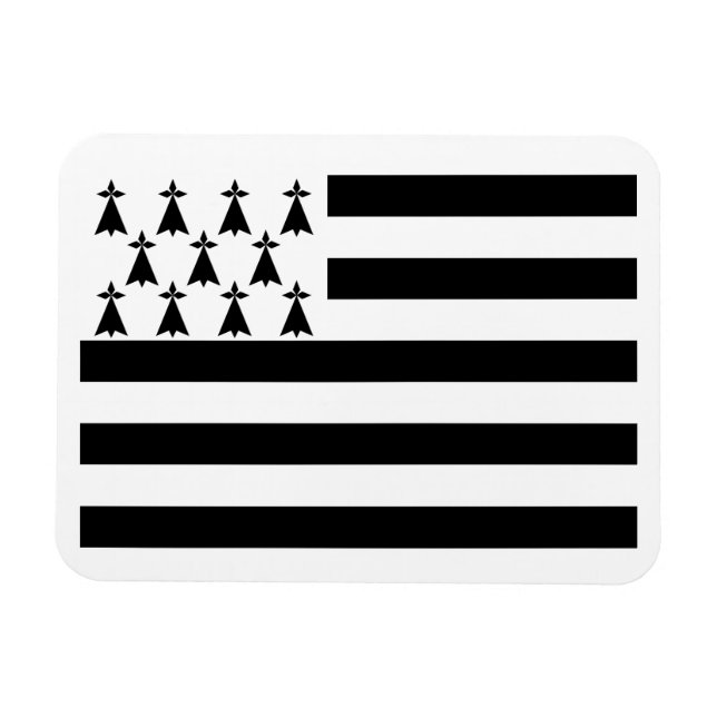 Patriotic Brittany Flag Magnet (Horizontal)