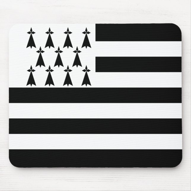 Patriotic Brittany Flag Mouse Pad (Front)