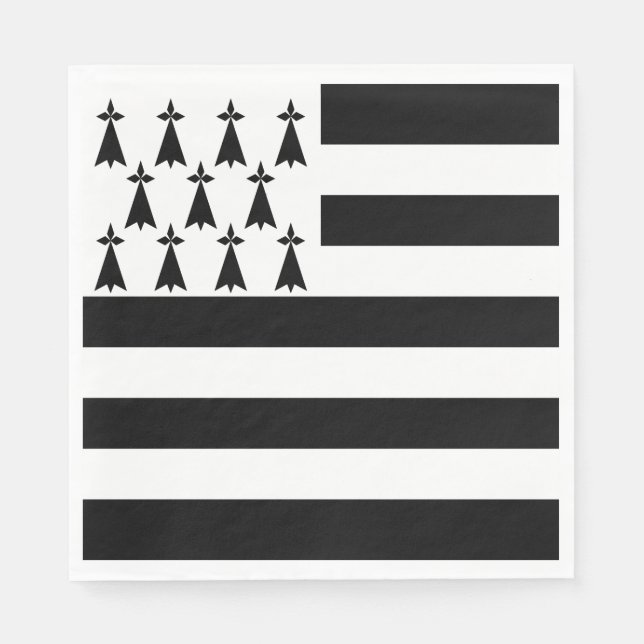 Patriotic Brittany Flag Napkins (Front)