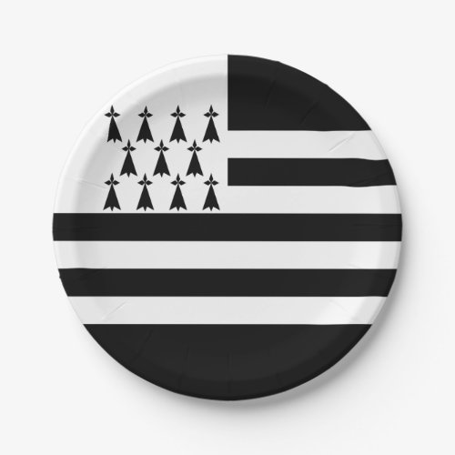 Patriotic Brittany Flag Paper Plates