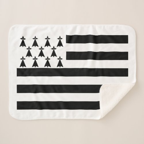Patriotic Brittany Flag Sherpa Blanket