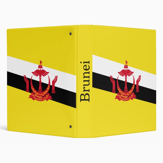 Patriotic Brunei Flag 3 Ring Binder (Background)