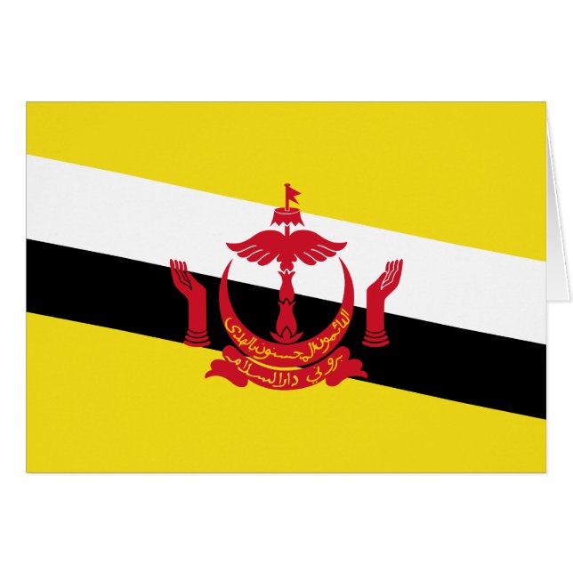 Patriotic Brunei Flag Cards (Front Horizontal)