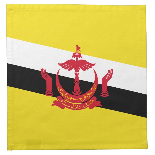 Patriotic Brunei Flag Cloth Napkin (Front)