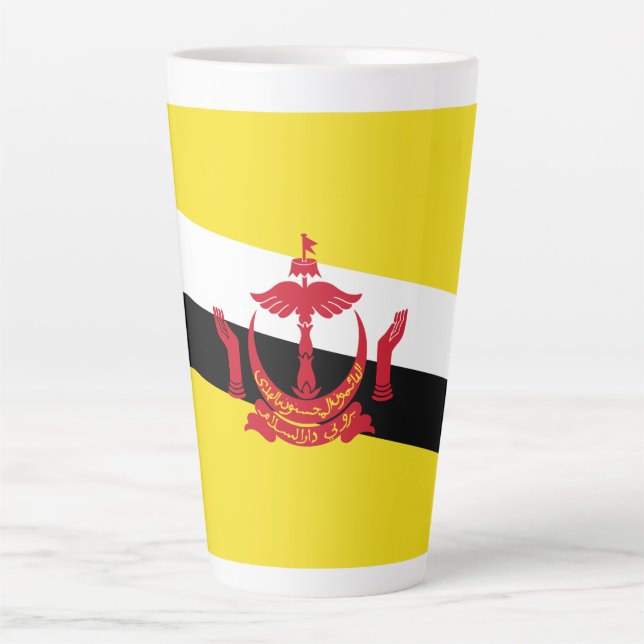 Patriotic Brunei Flag Latte Mug (Front)