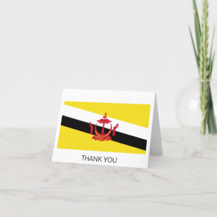 Patriotic Brunei Flag Letterpress Thank You Card
