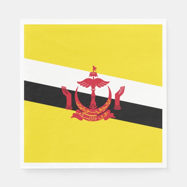 Patriotic Brunei Flag Napkins (Front)