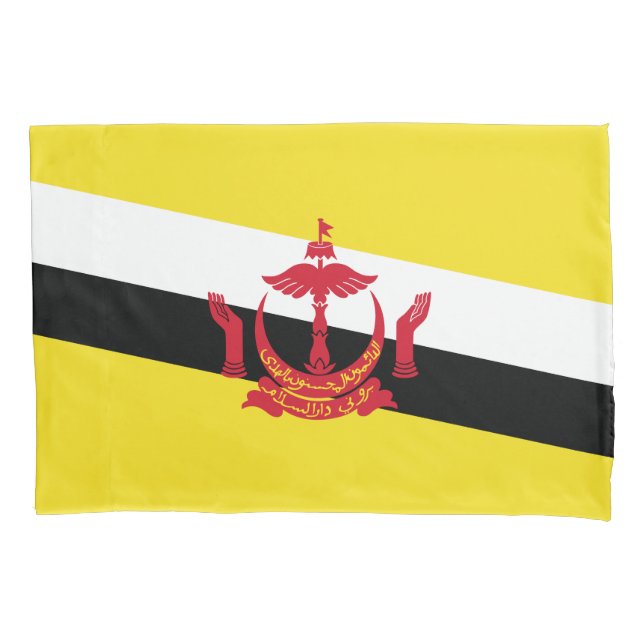 Patriotic Brunei Flag Pillow Case (Front)