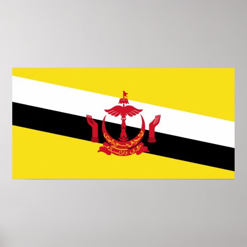 Patriotic Brunei Flag Poster