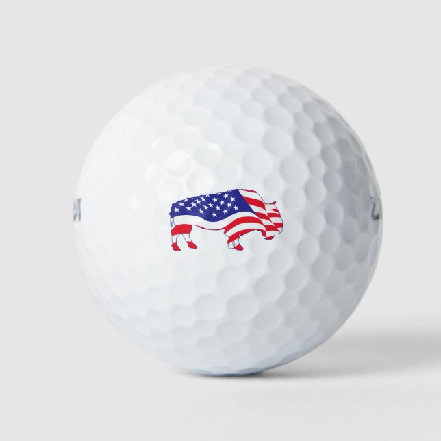 Patriotic Buffalo Golf Balls (Front)