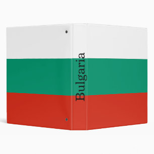 Patriotic Bulgarian Flag 3 Ring Binder
