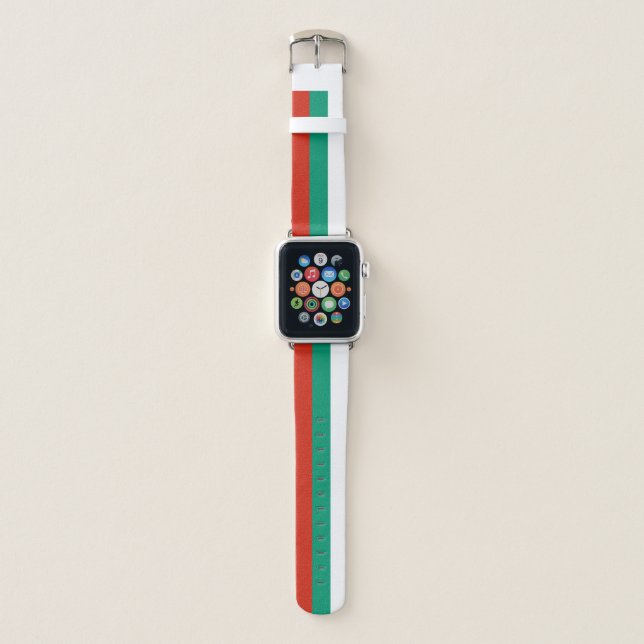 Patriotic Bulgarian Flag Apple Watch Band (Front)