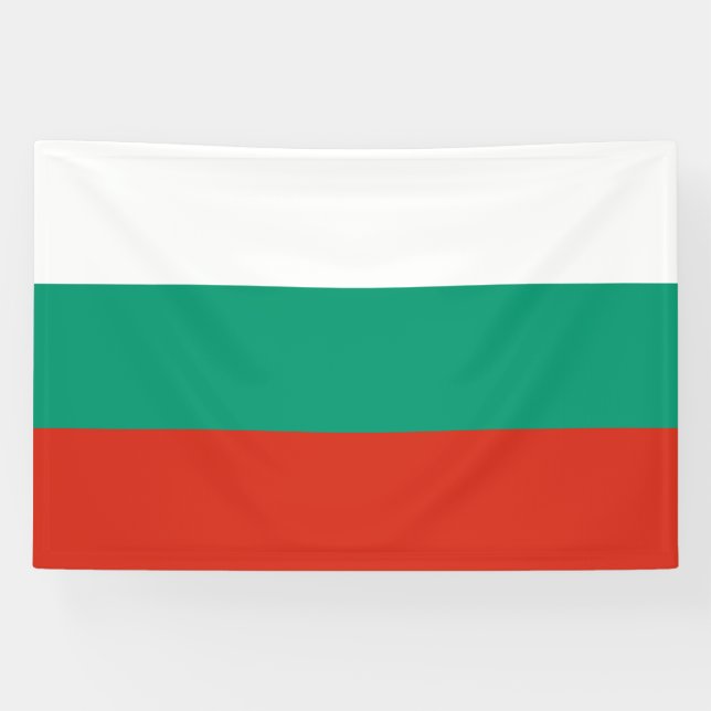Patriotic Bulgarian Flag Banner (Horizontal)