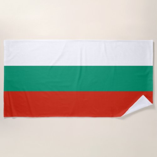 Patriotic Bulgarian Flag Beach Towel