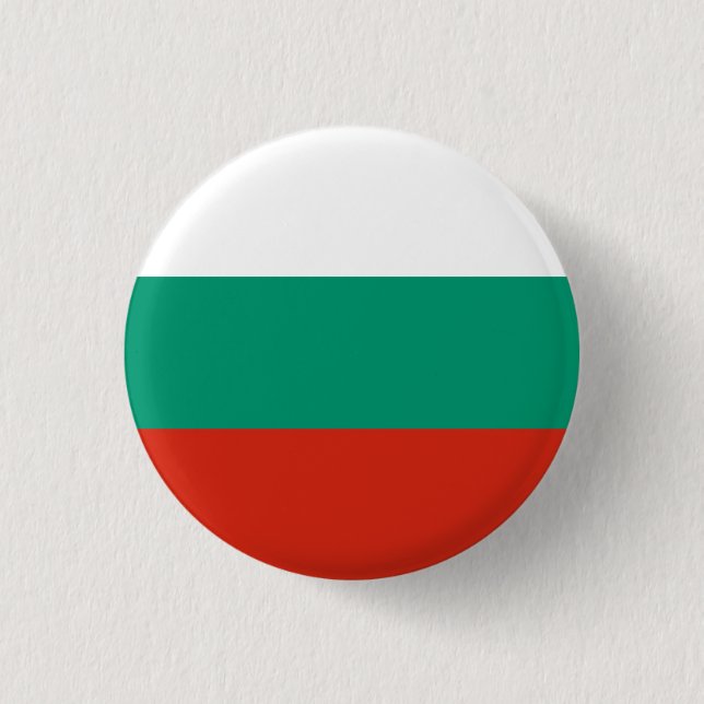 Patriotic Bulgarian Flag Button (Front)