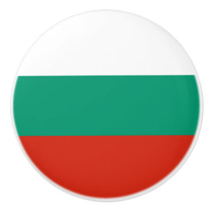 Patriotic Bulgarian Flag Ceramic Knob