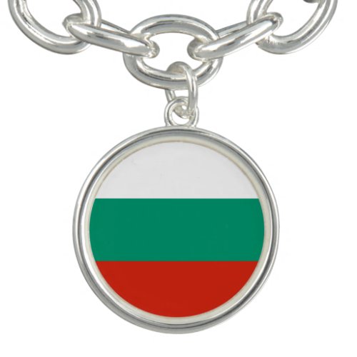 Patriotic Bulgarian Flag Charm Bracelet