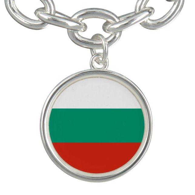 Patriotic Bulgarian Flag Charm Bracelet (Design)