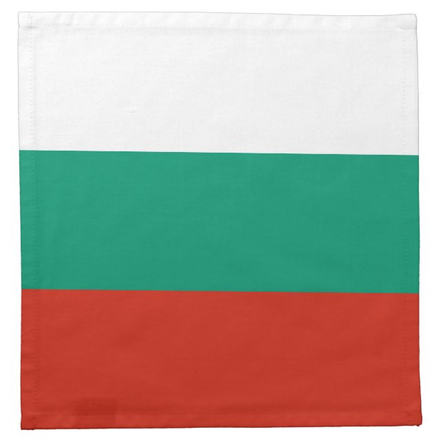 Patriotic Bulgarian Flag Cloth Napkin (Front)