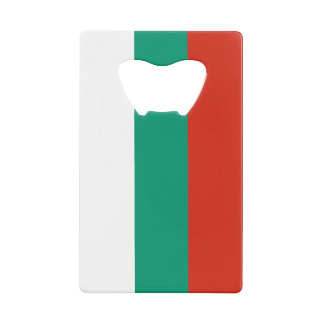 Patriotic Bulgarian Flag Credit Card Bottle Opener (Front)