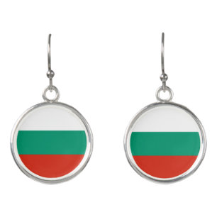 Patriotic Bulgarian Flag Earrings