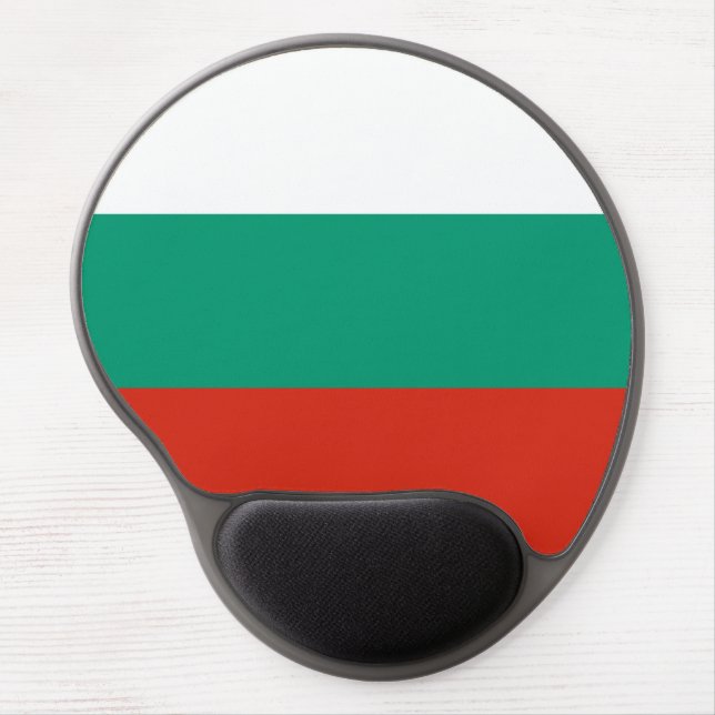 Patriotic Bulgarian Flag Gel Mouse Pad (Front)