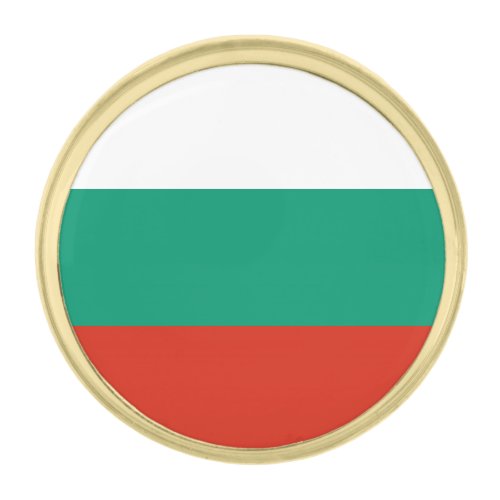 Patriotic Bulgarian Flag Gold Finish Lapel Pin