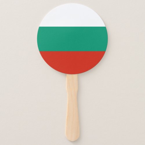 Patriotic Bulgarian Flag Hand Fan