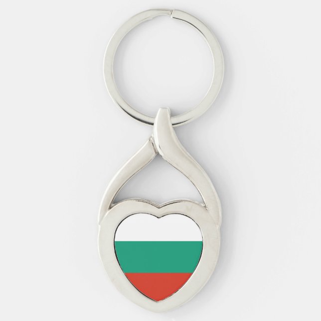 Patriotic Bulgarian Flag Keychain (Front)