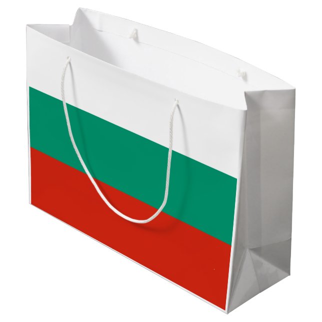 Patriotic Bulgarian Flag Large Gift Bag (Back Angled)