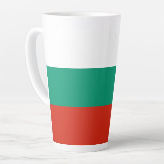 Patriotic Bulgarian Flag Latte Mug (Left Angle)