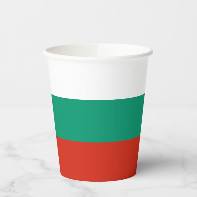 Patriotic Bulgarian Flag Paper Cups (Left)