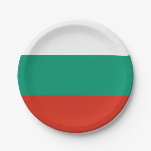 Patriotic Bulgarian Flag Paper Plates