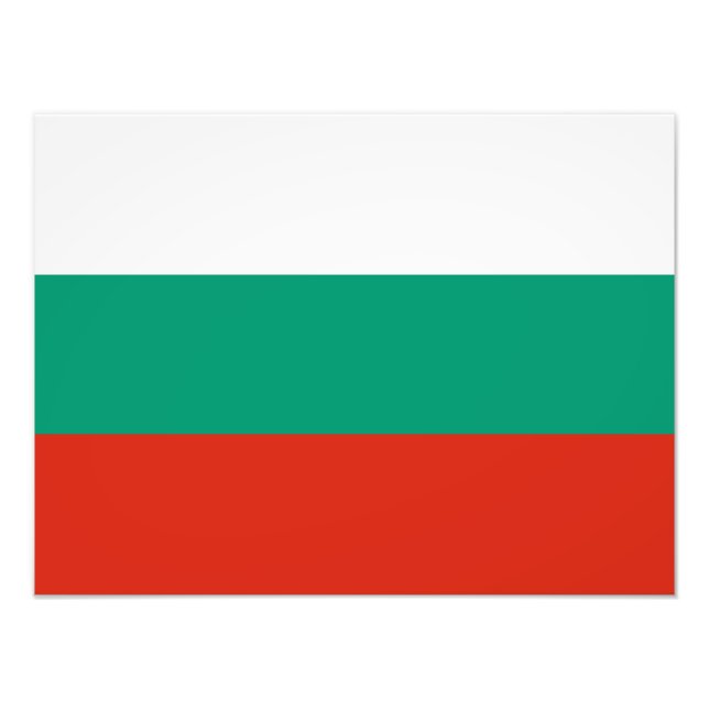 Patriotic Bulgarian Flag Photo Print (Front)
