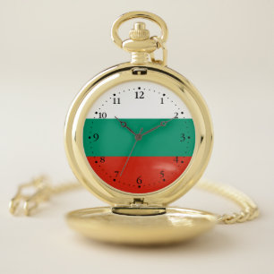 Patriotic Bulgarian Flag Pocket Watch