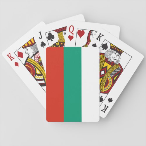 Patriotic Bulgarian Flag Poker Cards