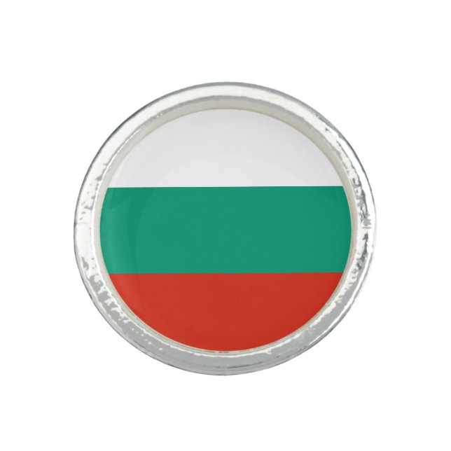 Patriotic Bulgarian Flag Ring (Front)