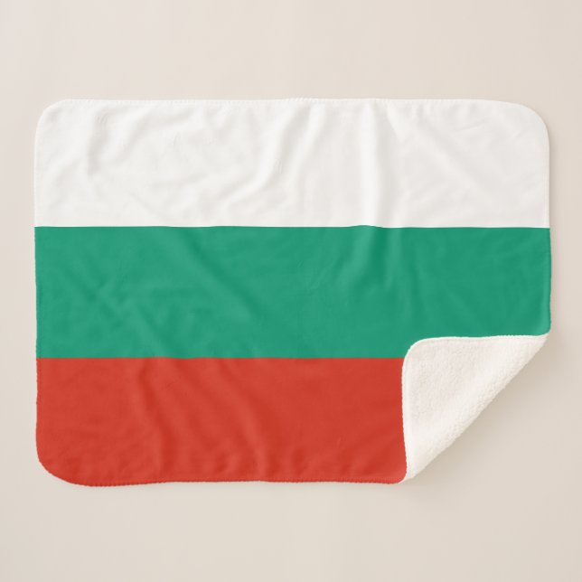 Patriotic Bulgarian Flag Sherpa Blanket (Front (Horizontal))