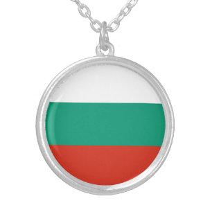 Patriotic Bulgarian Flag Silver Plated Necklace