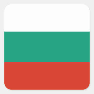 Patriotic Bulgarian Flag Square Sticker