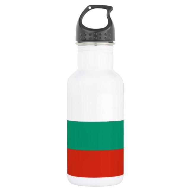 Patriotic Bulgarian Flag Stainless Steel Water Bottle (Front)