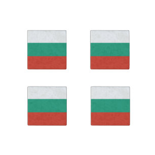 Patriotic Bulgarian Flag Stone Magnet